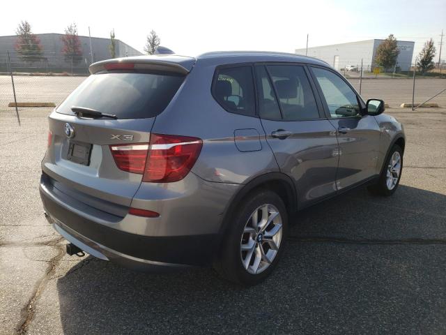 5UXWX7C52E0E75521 - 2014 BMW X3 XDRIVE3 SILVER photo 4