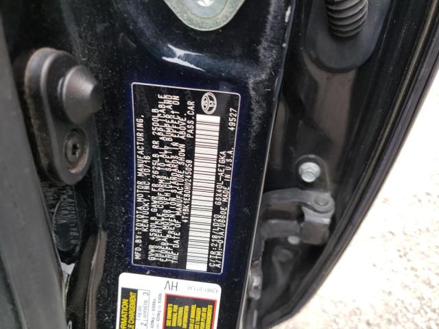 4T1BK1EB0HU245058 - 2017 TOYOTA AVALON XLE BLACK photo 10