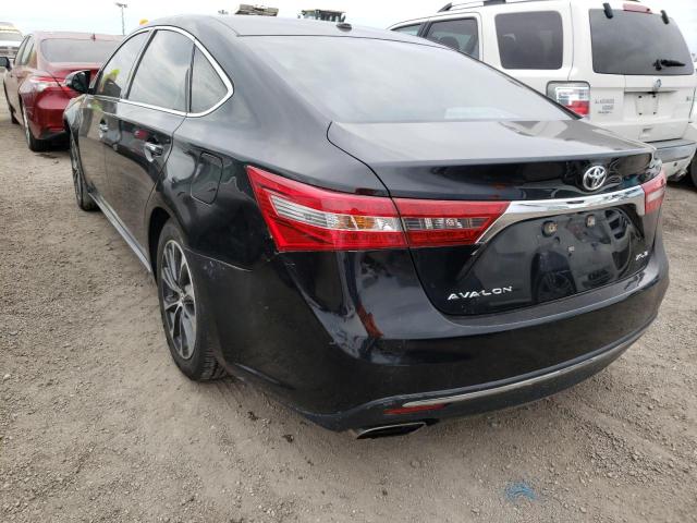 4T1BK1EB0HU245058 - 2017 TOYOTA AVALON XLE BLACK photo 3