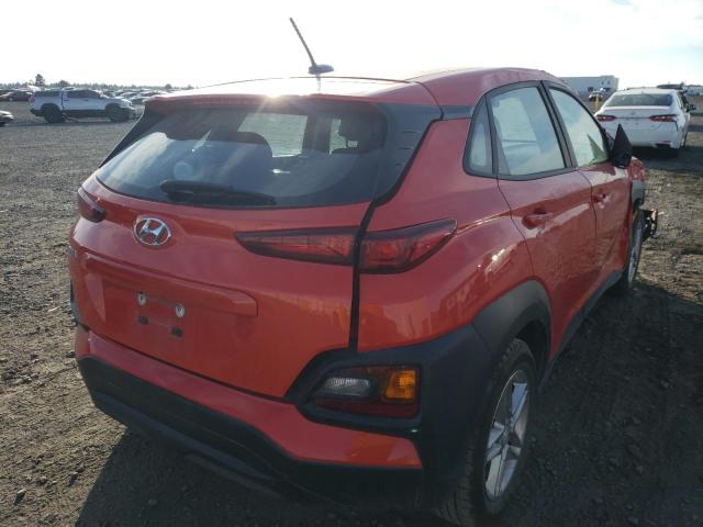 KM8K12AA8LU469483 - 2020 HYUNDAI KONA SE RED photo 4