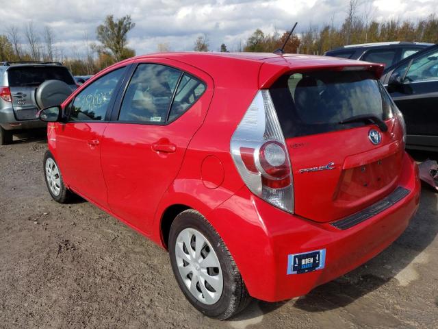 JTDKDTB38C1022154 - 2012 TOYOTA PRIUS C RED photo 3