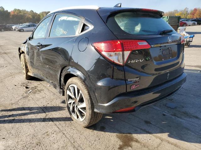 3CZRU6H11KG704115 - 2019 HONDA HR-V SPORT BLACK photo 3