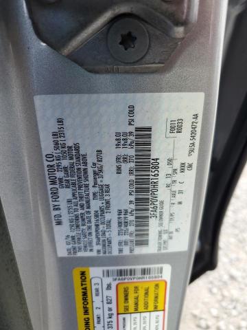 3FA6P0VP0HR165804 - 2017 FORD FUSION SPO SILVER photo 10