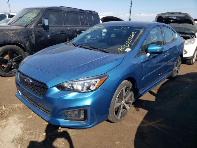 4S3GKAM60H3611315 - 2017 SUBARU IMPREZA SP BLUE photo 2