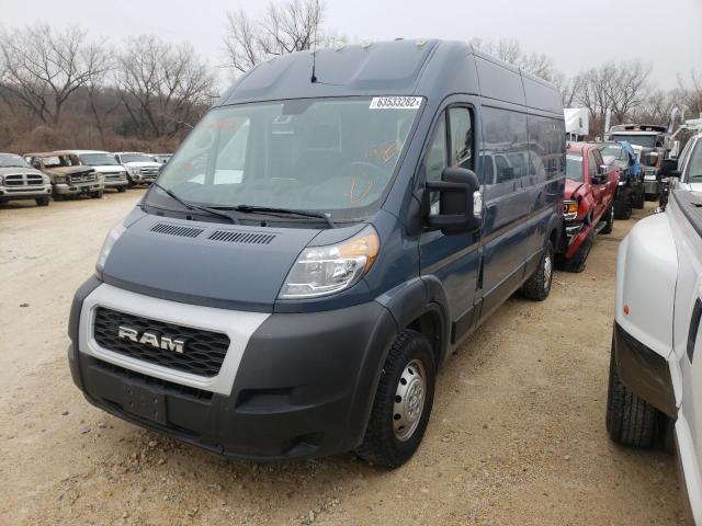 3C6TRVDG8KE513943 - 2019 RAM PROMASTER BLUE photo 2
