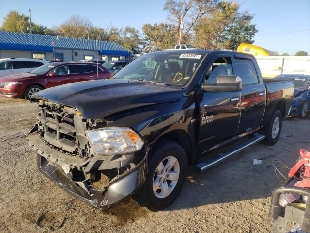 1C6RR7LT7GS327657 - 2016 RAM 1500 SLT BLACK photo 2