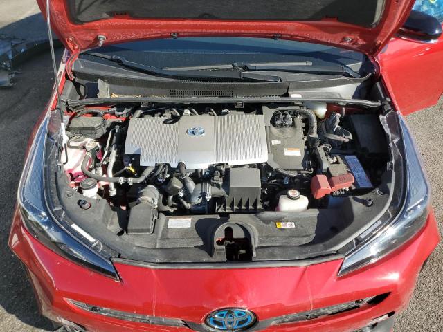 JTDKAMFU8M3129941 - 2021 TOYOTA PRIUS SPEC RED photo 7