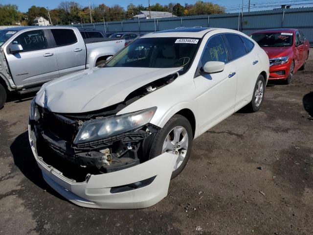 5J6TF2H51AL006827 - 2010 HONDA ACCORD CRO WHITE photo 2