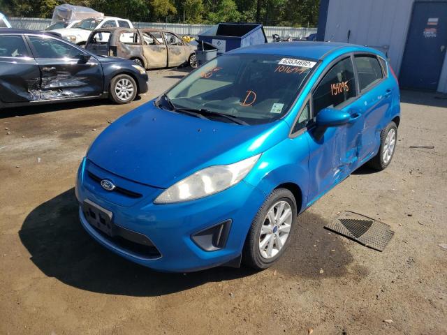 3FADP4EJXCM101639 - 2012 FORD FIESTA SE BLUE photo 2