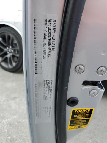 2C3CDZFJ5MH677184 - 2021 DODGE CHALLENGER SILVER photo 10