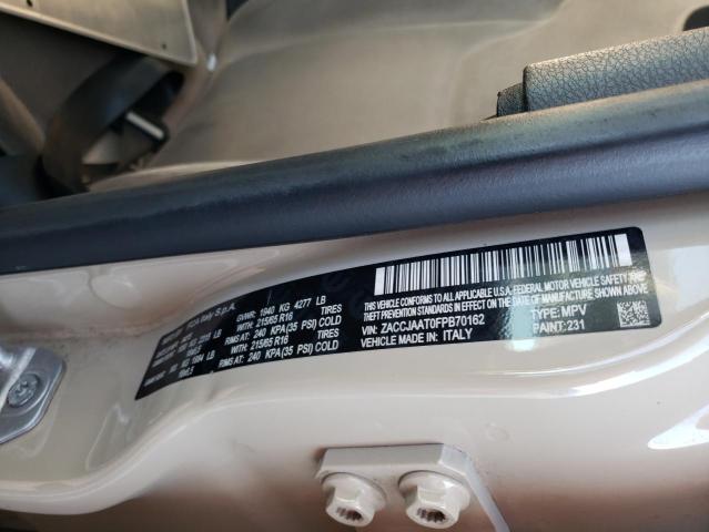 ZACCJAAT0FPB70162 - 2015 JEEP RENEGADE S TAN photo 13