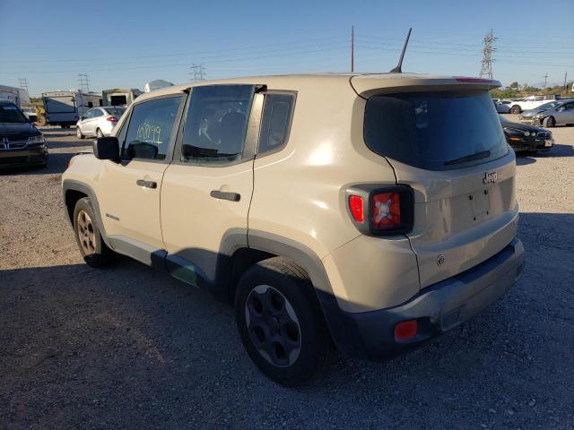 ZACCJAAT0FPB70162 - 2015 JEEP RENEGADE S TAN photo 2