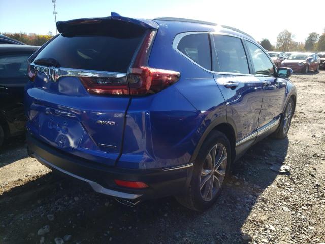 7FARW2H93LE020418 - 2020 HONDA CR-V TOURI BLUE photo 4