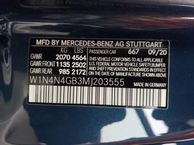 W1N4N4GB3MJ203555 - 2021 MERCEDES-BENZ GLA 250 BLUE photo 10