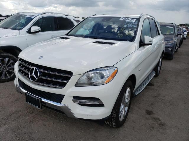 4JGDA5HB0CA063546 - 2012 MERCEDES-BENZ ML 350 4MA WHITE photo 2