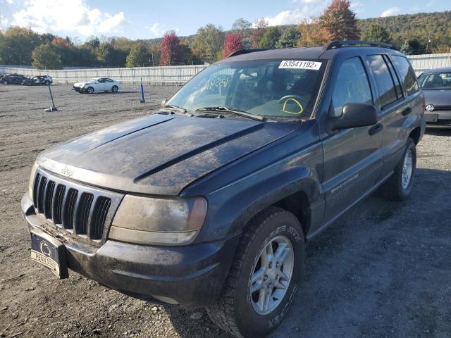 1J4GW48S74C231258 - 2004 JEEP GRAND CHER GRAY photo 2