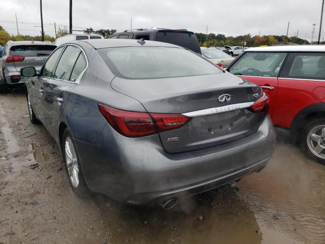 JN1EV7AR9JM441023 - 2018 INFINITI Q50 LUXE GRAY photo 3