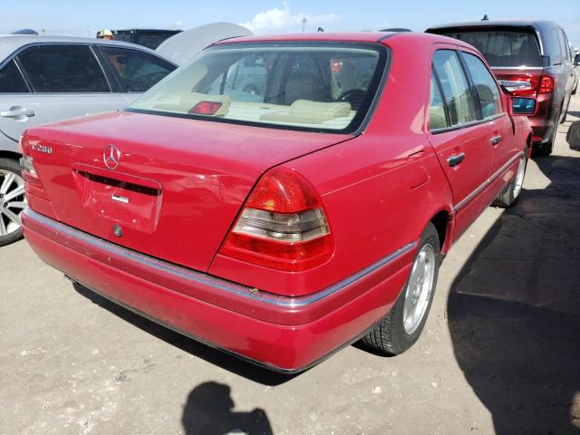 WDBHA28EXSF198127 - 1995 MERCEDES-BENZ C 280 RED photo 4