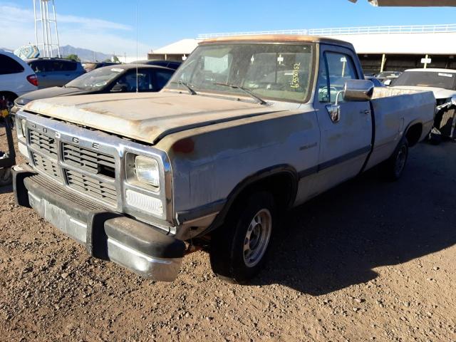 1B7HE16Y6NS506094 - 1992 DODGE D-SERIES D GRAY photo 2