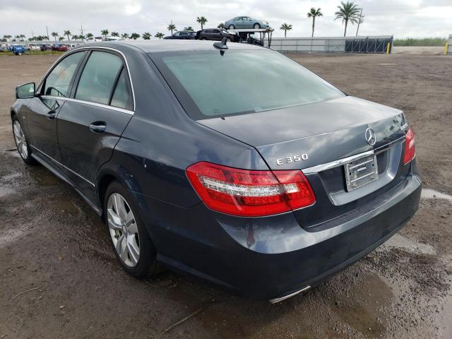 WDDHF2EB0CA544946 - 2012 MERCEDES-BENZ E 350 BLUE BLUE photo 3