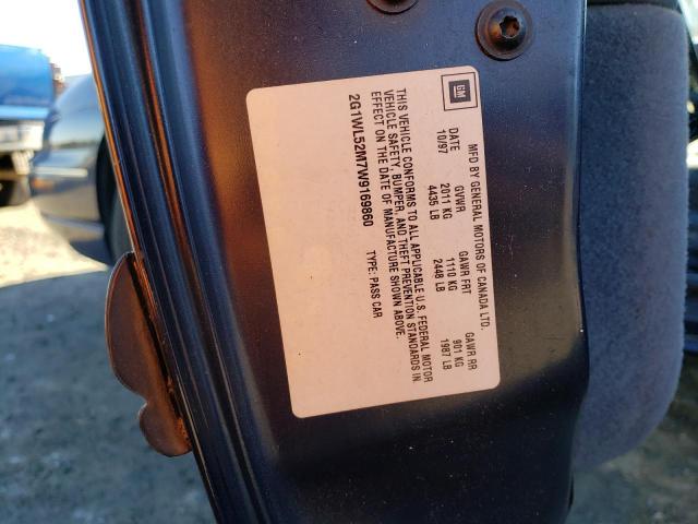 2G1WL52M7W9169860 - 1998 CHEVROLET LUMINA BAS ლურჯი ფოტო 10