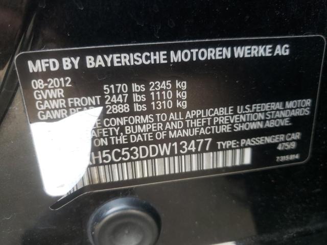 WBAXH5C53DDW13477 - 2013 BMW 528 XI BLACK photo 10