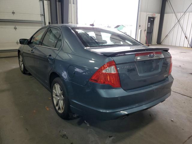 3FAHP0JG4CR199283 - 2012 FORD FUSION SEL BLUE photo 3