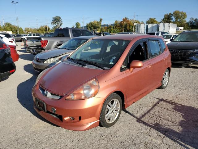 JHMGD38687S008826 - 2007 HONDA FIT S ORANGE photo 2