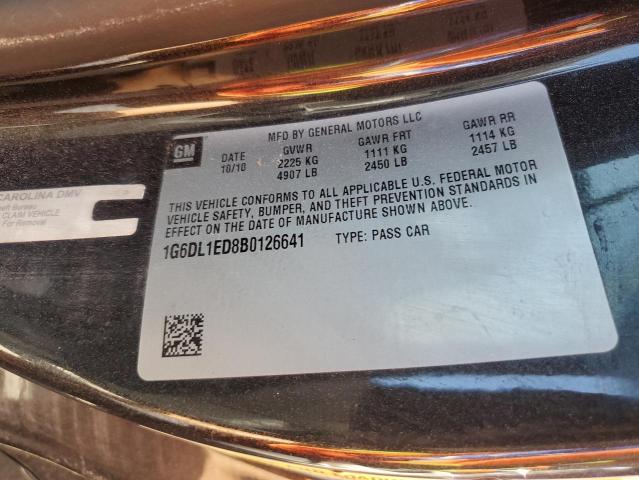 1G6DL1ED8B0126641 - 2011 CADILLAC CTS PERFOR Siyah fotoğraf 10