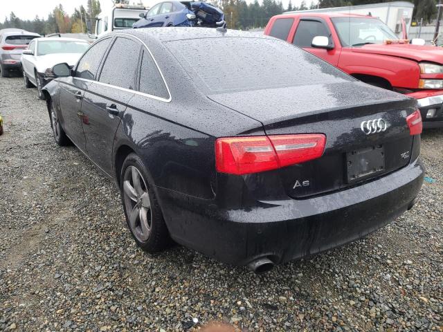 WAUBGAFC2CN004289 - 2012 AUDI A6 BLACK photo 3