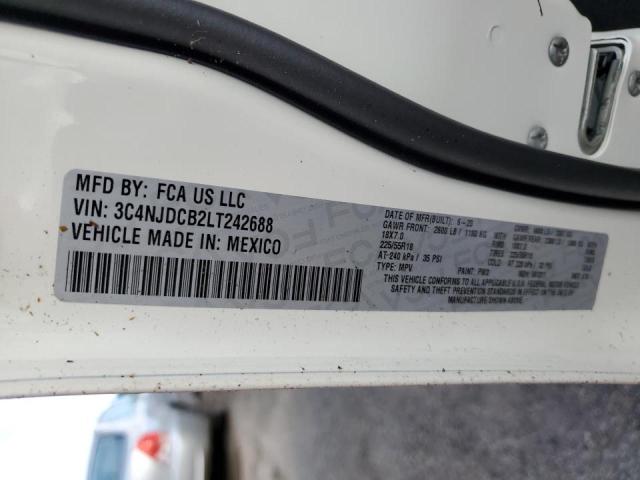 3C4NJDCB2LT242688 - 2020 JEEP COMPASS LI WHITE photo 10