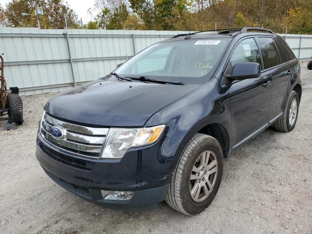 2FMDK48C08BB21215 - 2008 FORD EDGE SEL BLUE photo 2