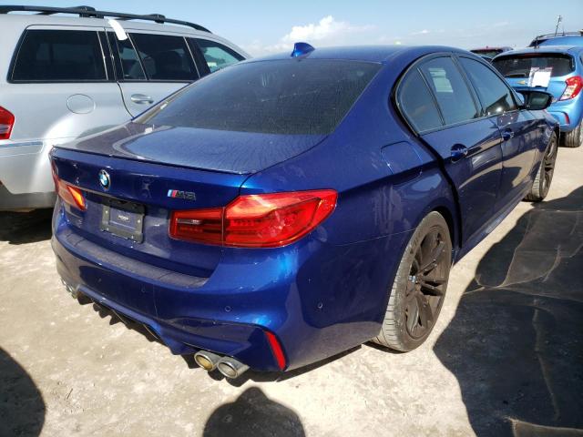 WBSJF0C50KB284286 - 2019 BMW M5 BLUE photo 4