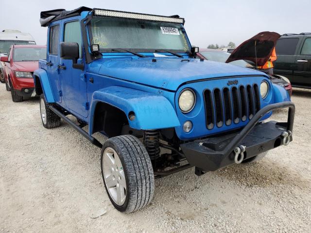 1C4HJWEG1FL718530 - 2015 JEEP WRANGLER U BLUE photo 1