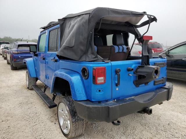 1C4HJWEG1FL718530 - 2015 JEEP WRANGLER U BLUE photo 3