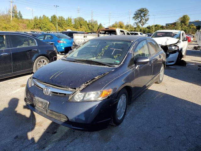 JHMFA36236S014620 - 2006 HONDA CIVIC HYBR GRAY photo 2