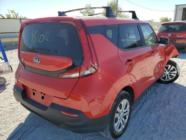 KNDJ23AU1M7141531 - 2021 KIA SOUL LX RED photo 4