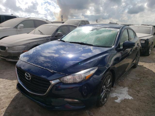 3MZBN1L39JM211859 - 2018 MAZDA 3 TOURING BLUE photo 2