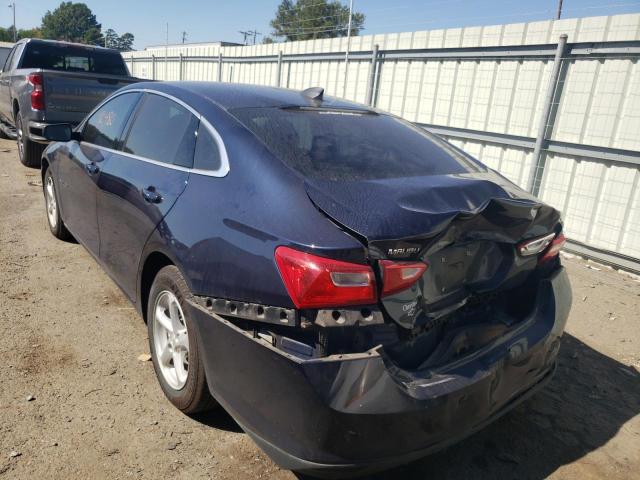 1G1ZB5ST2JF238221 - 2018 CHEVROLET MALIBU LS BLUE photo 3