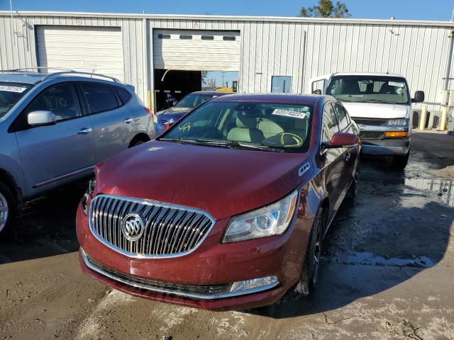 1G4G45G39GF259766 - 2016 BUICK LACROSSE S BURGUNDY photo 2