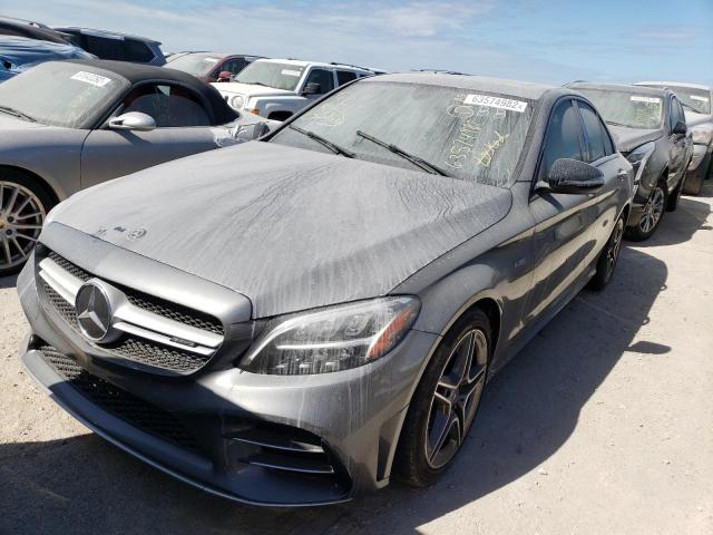 55SWF6EB4KU315828 - 2019 MERCEDES-BENZ C 43 AMG GRAY photo 2