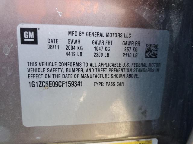 1G1ZC5E09CF159341 - 2012 CHEVROLET MALIBU 1LT 棕色 照片 10