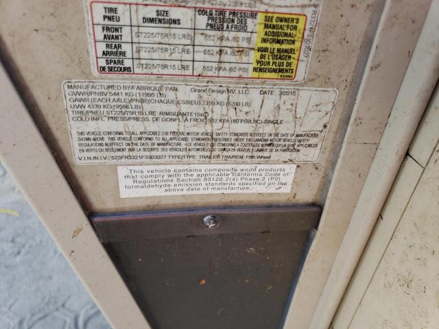 573FR3321F3303027 - 2015 GRAN REFLECTION BEIGE photo 10