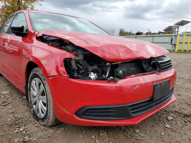 3VW2K7AJXDM443193 - 2013 VOLKSWAGEN JETTA BASE RED photo 9