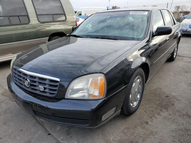 1G6KE54Y12U139284 - 2002 CADILLAC DEVILLE DH BLACK photo 2