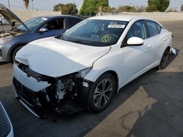 3N1AB8CV6LY299169 - 2020 NISSAN SENTRA SV WHITE photo 2