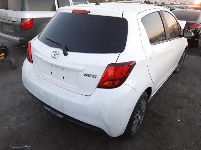 VNKKTUD36FA042243 - 2015 TOYOTA YARIS WHITE photo 4