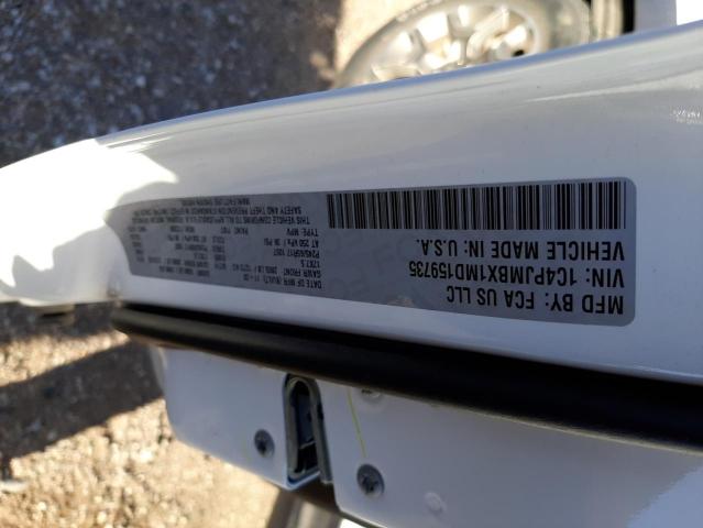 1C4PJMBX1MD159735 - 2021 JEEP CHEROKEE T თეთრი ფოტო 10