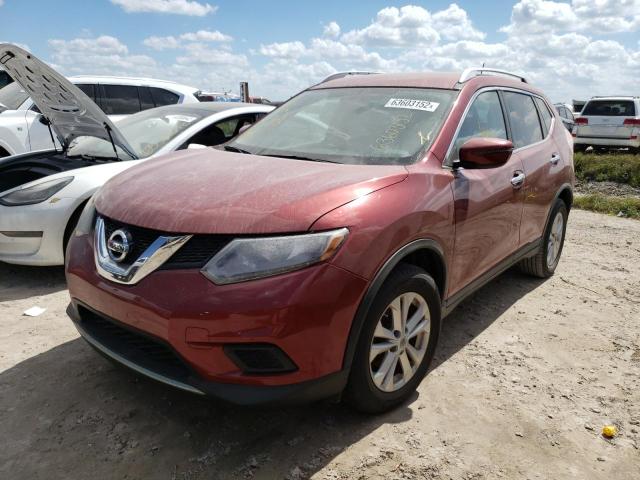 KNMAT2MT7GP659545 - 2016 NISSAN ROGUE RED photo 2