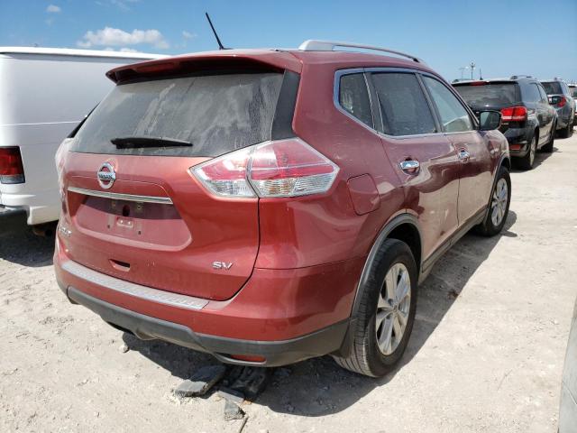 KNMAT2MT7GP659545 - 2016 NISSAN ROGUE RED photo 4